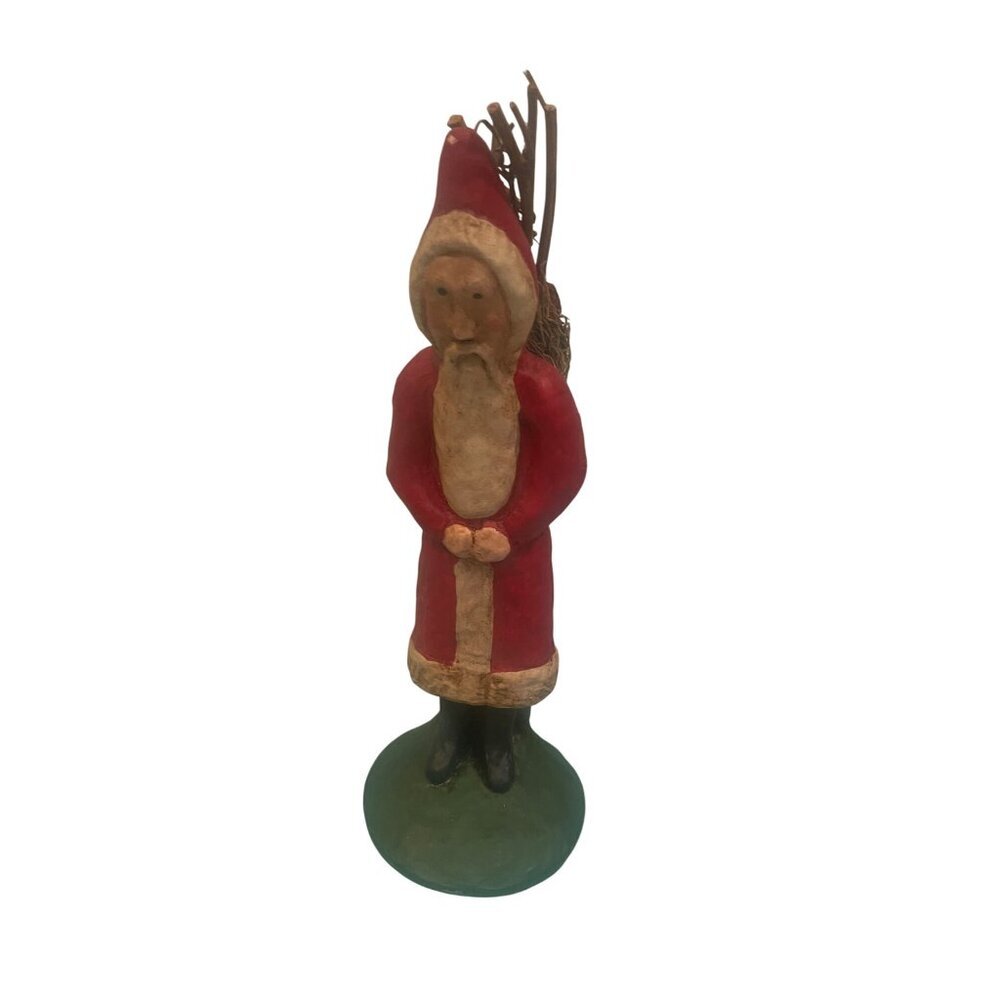 Vintage Primitive Santa Claus Multicolor Folk Art Collection Decor Holiday - Picture 3 of 16